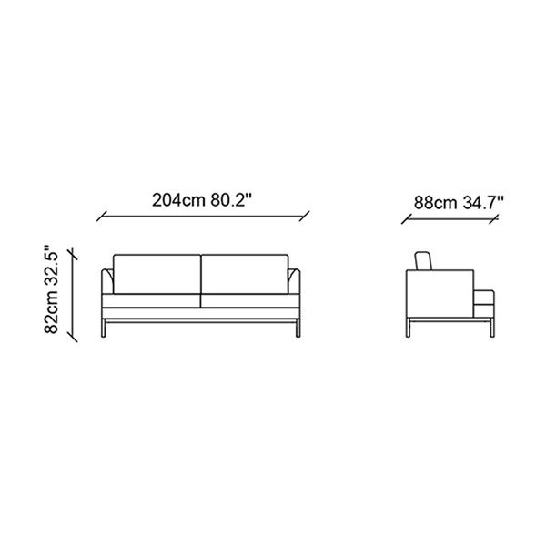 Helebeež diivan, laius 204 cm Pearl - Ndesign-image-4