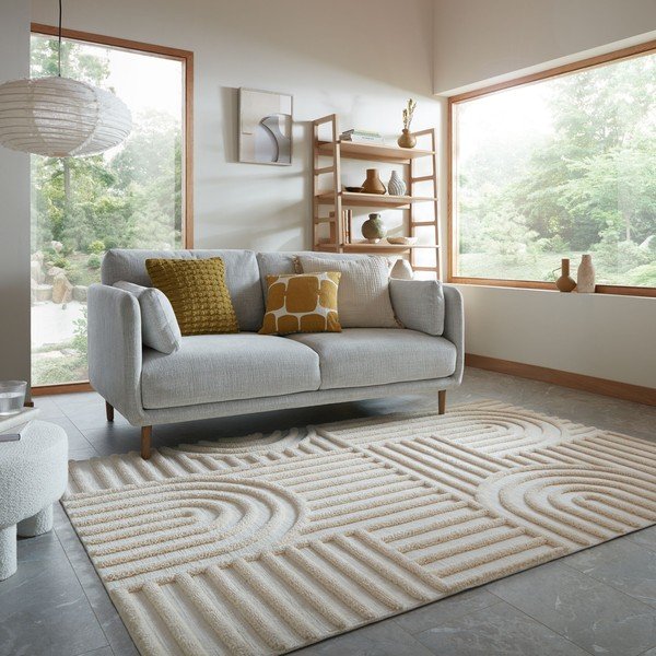 Kreemikas vaip 133x190 cm Elara - Flair Rugs-image-1