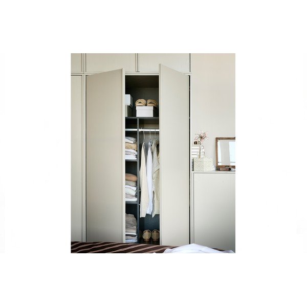 Kreem modulaarne männipuidust kapp 100x200 cm Daily - vtwonen-image-1