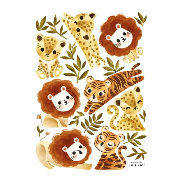 Kleebisleht 30x42 cm Little Jungle Animals - Lilipinso