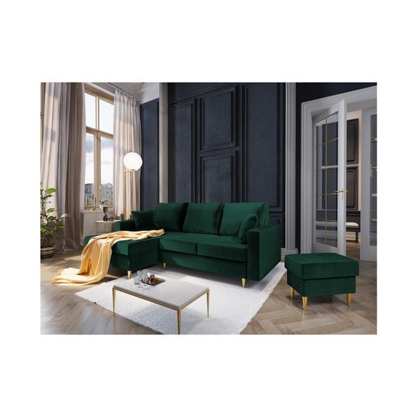 Zelený puf Mazzini Sofas Muguet, 60 x 45 cm-image-3