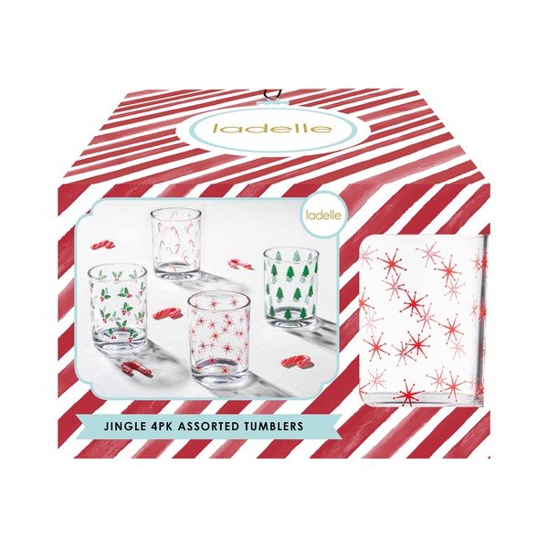 Klaasid 4tk komplektis 260ml Jingle – Ladelle-image-1