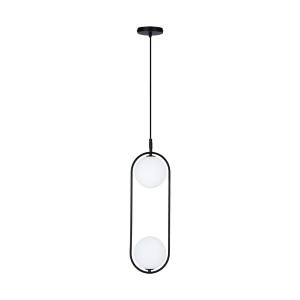 Must rippvalgusti klaasist lambivarjundiga 18.5x15 cm Cordel - Candellux Lighting