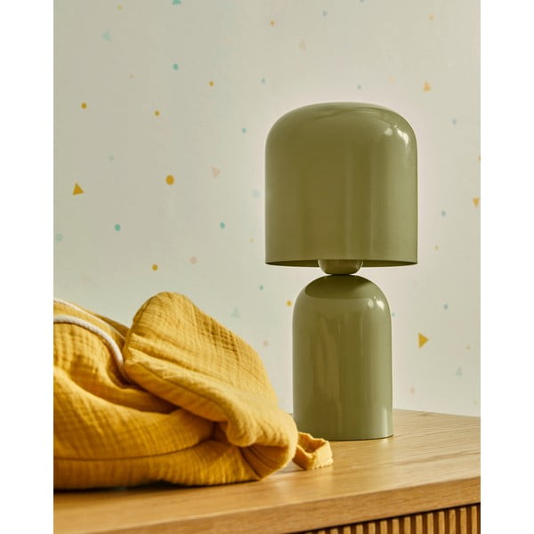 Roheline lauavalgusti metallist varjuga (kõrgus 28 cm) Monze - Kave Home-image-2