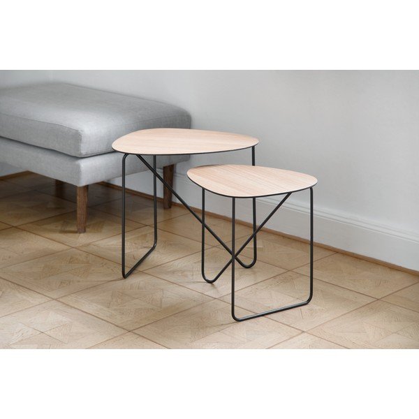Metallist diivanilaud 44x50 cm Curve L Wood - LIND DNA-image-2