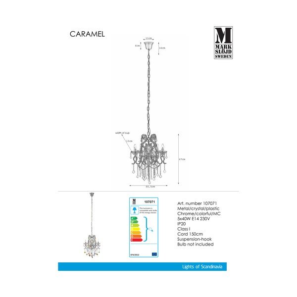 Závěsné svítidlo Markslöjd Caramel Chandelier-image-2