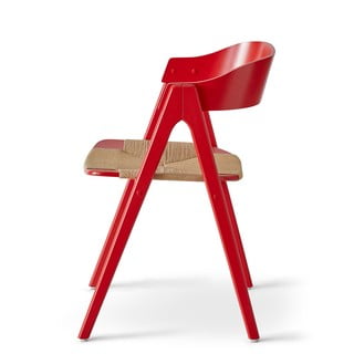 Punasest pöögipuidust söögitool rotangist istmega Findahl by Hammel Mette - Hammel Furniture