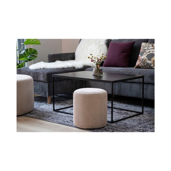Beež pouf , ø 34 cm Ejby - House Nordic-image-3