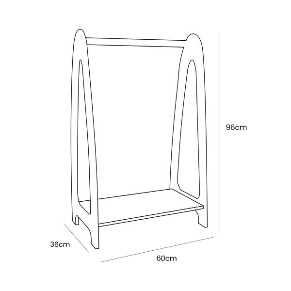 Männipuidust laste riidestange 60x96 cm Montessori - Meowbaby-image-1