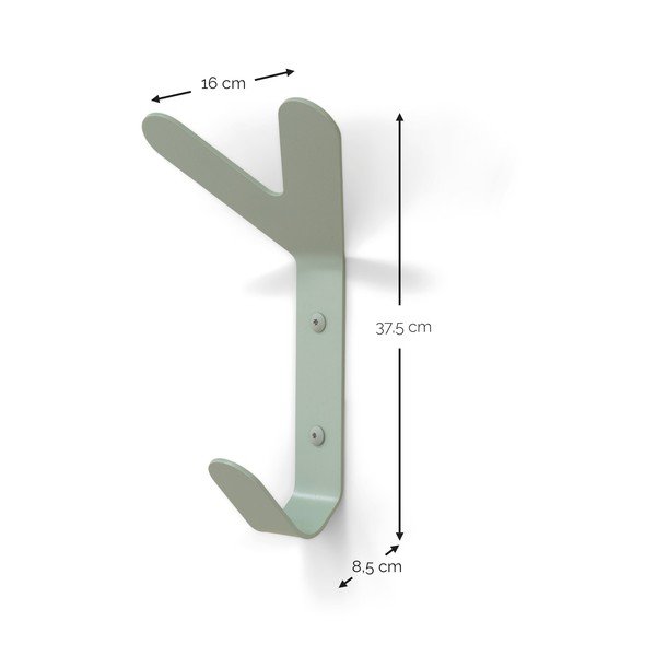 Hallikasroheline seinale kinnitatav terasest konks Frondo - Spinder Design-image-4