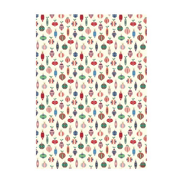 5 lehte pakkepaberit, 50 x 70 cm Retro Baubles - eleanor stuart-image-1