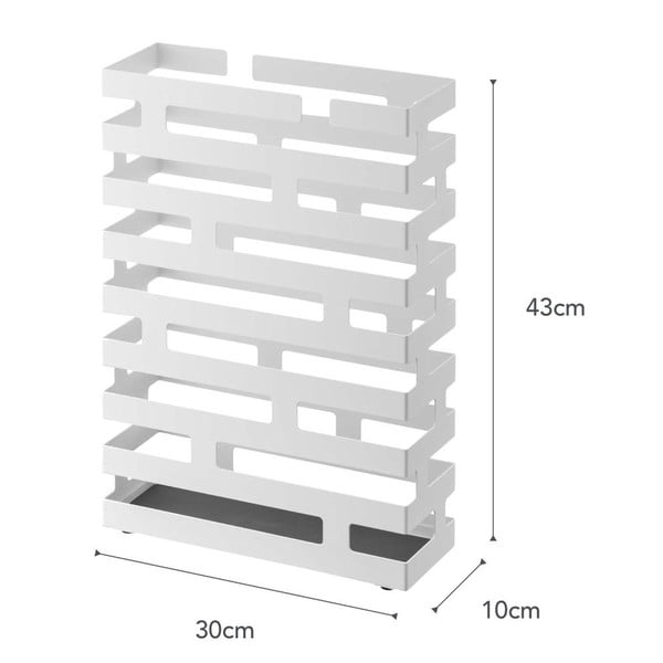 Valge vihmavarjualus, laius 30 cm Brick - YAMAZAKI-image-3
