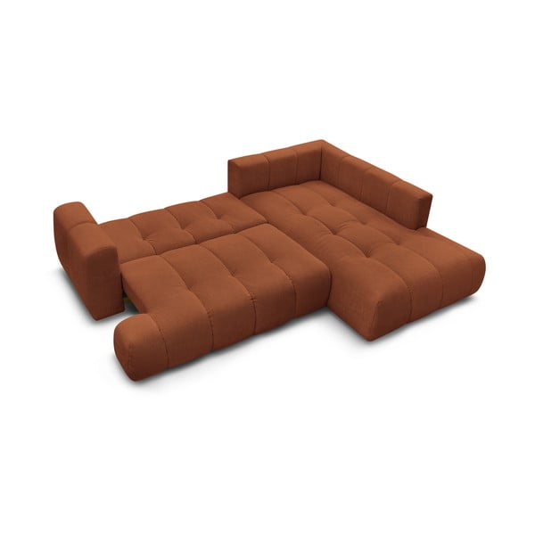 Diivanvoodi/panipaigaga nurgadiivan telliskivi värvi (parem nurk/L-kujuline) Fuji - Bobochic Paris-image-4