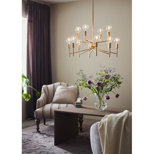 Kaheteistkümnevaaruline kuldne rippvalgusti Regent - Markslöjd-image-1