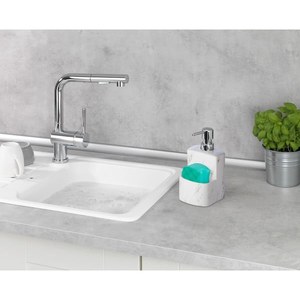 Valge keraamiline seebidosaator Marmor, 380 ml Festival - Wenko-image-1