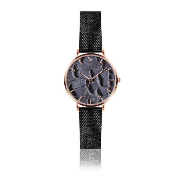 Dámské hodinky s černým páskem z nerezové oceli Emily Westwood Blues