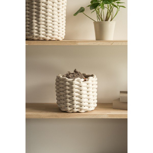 Riidest korv ø 21x17 cm Peach Skin Round S - Bigso-image-1