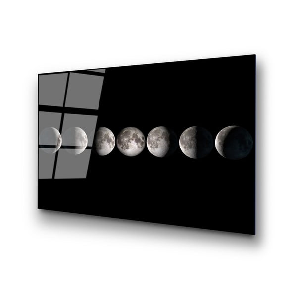 Klaasist maal 100x70 cm Moon Phases - Wallity-image-4