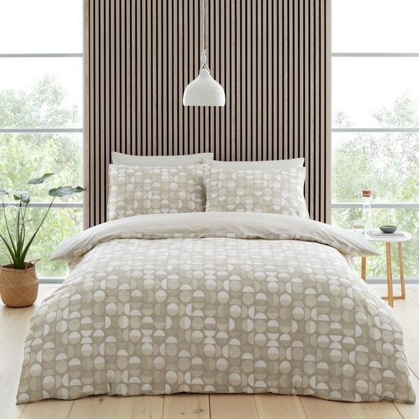 Valge ja beež voodipesu kaheinimesevoodile 200x200 cm Craft Floral - Catherine Lansfield-image-4