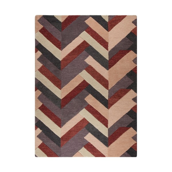 Červeno-šedý ručně tkaný koberec Flair Rugs Salon, 120 x 170 cm