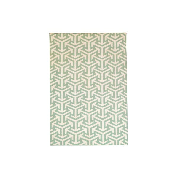 Vlněný koberec Kilim no. 307, 120x180 cm, zelený