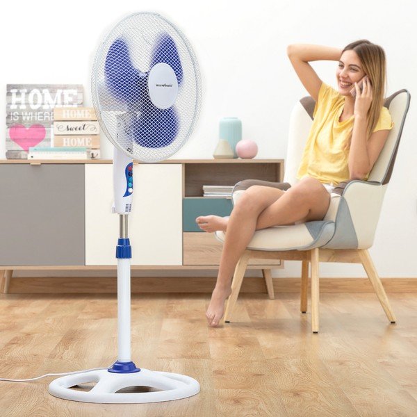 Valge ventilaator alusega , ø 40 cm - InnovaGoods-image-3