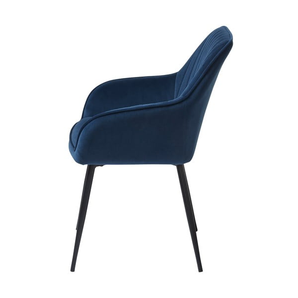 Tumesinised käetugedega sametist söögitoolid 2tk komplektis Nolan Stripe - Unique Furniture-image-3