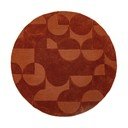 Käsitsi kootud villane ümmargune vaip terrakota värvi ø 160 cm Gigi - Flair Rugs