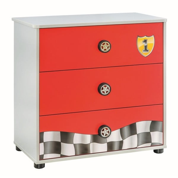 Červená komoda Race Cup Dresser
