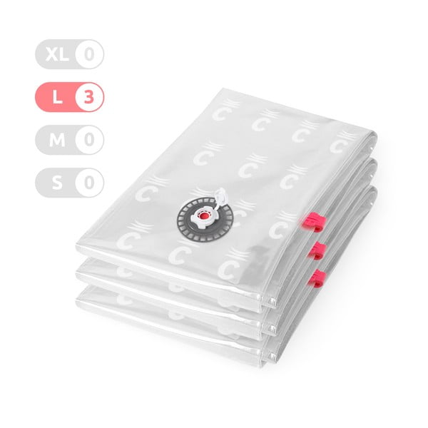 Vaakumkotid 3 tk komplektis Premium Valve L - Compactor -image-2