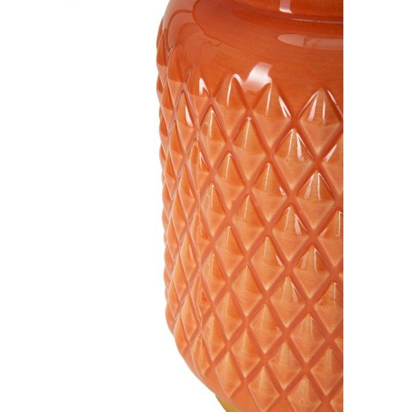 Oranž keraamiline laualamp tekstiilist varjuga (kõrgus 44 cm) - Mauro Ferretti-image-3