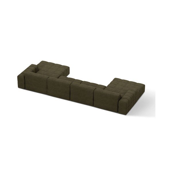 Khaki värvi šenill-nurgadiivan (U-kujuline) Chicago - Cosmopolitan Design-image-2