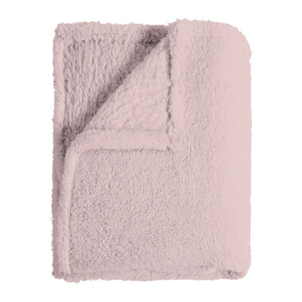 Růžový pléd Home Collection Sherpa, 130x170 cm