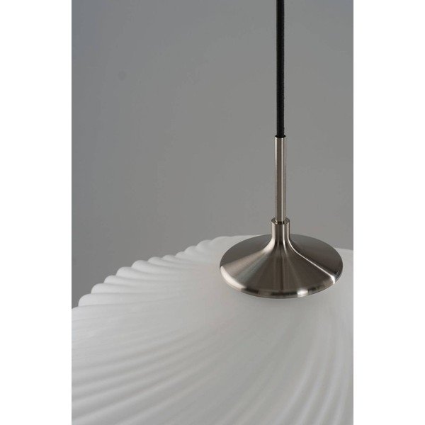 Valge/hõbedane hämardatav opaalklaasist rippvalgusti ø 50 cm Meringue - Jotex-image-3