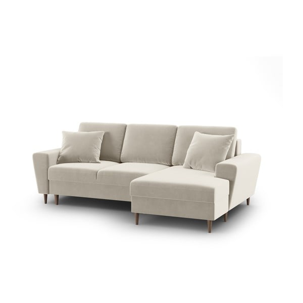 Beež sametist panipaigaga nurgadiivanvoodi (parem nurk) Kyoto - Cosmopolitan Design-image-1