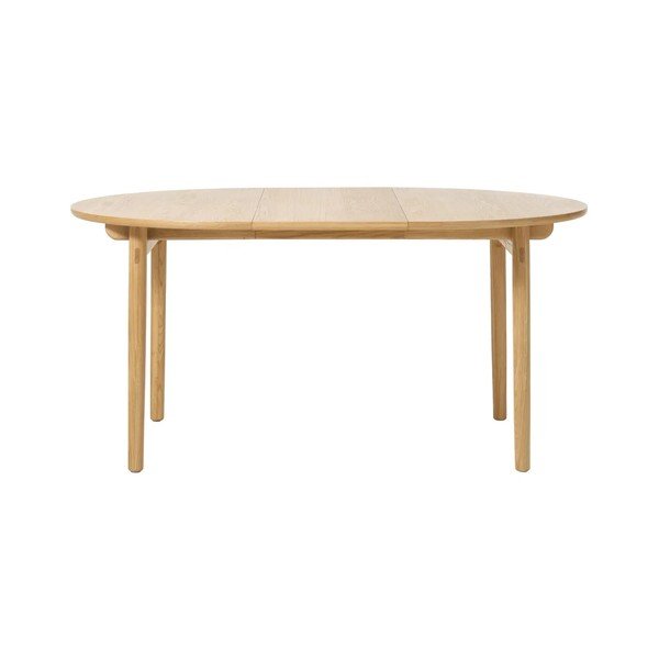 Ümmargune kokkupandav söögilaud tammepuust ø 120 cm Carno - Unique Furniture-image-2