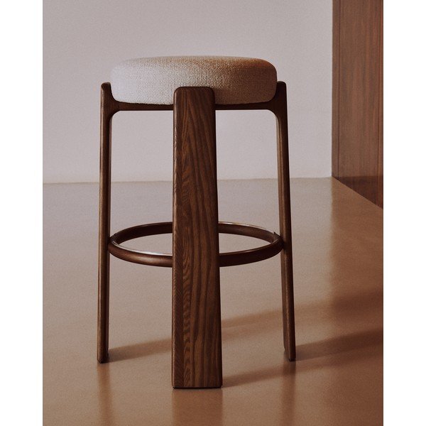 Beež saarepuidust baaritool (istme kõrgus 75 cm) Granite - Kave Home-image-1