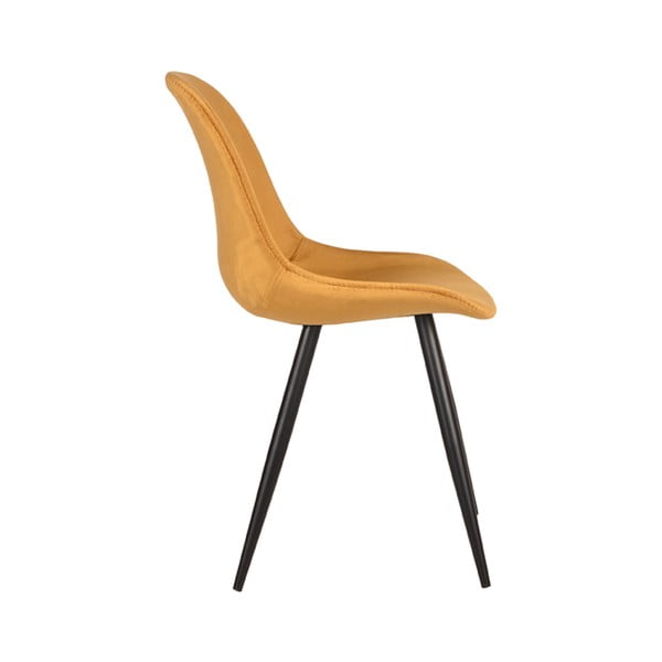 Sinepivärvi sametist söögitoolid 2 tk komplektis Capri - LABEL51-image-4