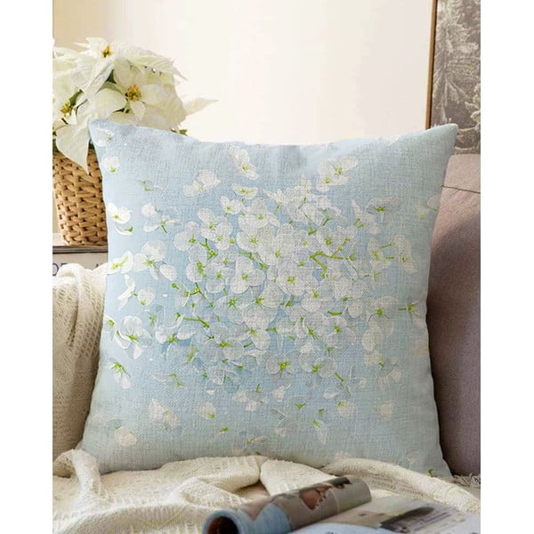 Sinine padjaümbris puuvillaseguga Blossom, 55 x 55 cm - Minimalist Cushion Covers