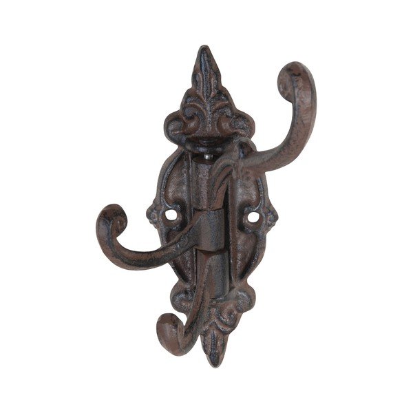 Tumepruun metallist seinakonks – Esschert Design-image-3