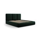 Tumeroheline polsterdatud sametist kaheinimesevoodi koos voodipõhja ja panipaigaga 180x200 cm Brody - Mazzini Beds