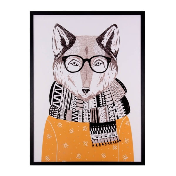 Maal Wolf, 60 x 80 cm Fox - sømcasa