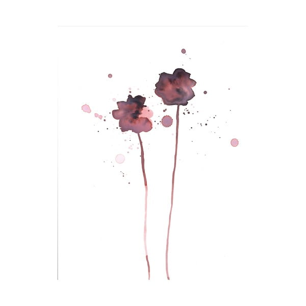 Plakat Plum Poppy, 40 x 30 cm - Bloomingville
