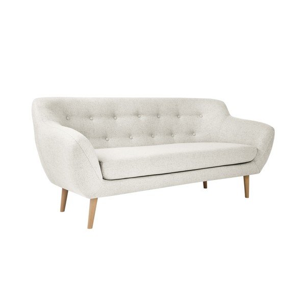 Krémová trojmístná pohovka se světlými nohami Mazzini Sofas Sicile-image-2