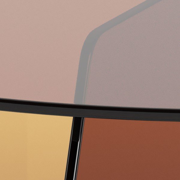 Pruun klaasist ümmargune diivanilaud ø 80 cm Samos - Actona-image-1