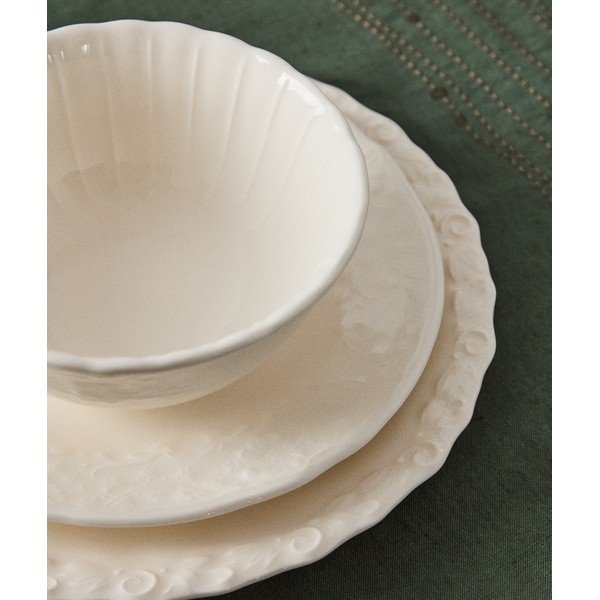 Beež keraamiline taldrik ø 28 cm Varla - Kave Home-image-1