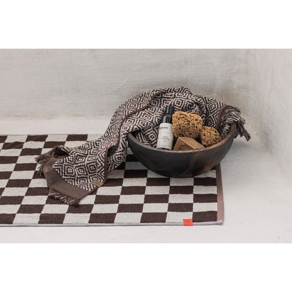 Pruun orgaanilisest puuvillast vannimatt 50x80 cm Retro - Mette Ditmer Denmark-image-1