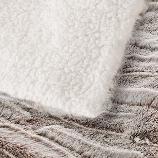 Beež mikroplüüs pleed 180x220 cm Lynx - douceur d'intérieur-image-4