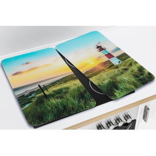 Karastatud klaasist pliidikatte komplekt 2 tk 52x30 cm Lighthouse - Maximex