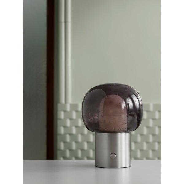 Antratsiitne alumiiniumist LED laualamp klaasist varjuga (kõrgus 32 cm) Iris - Blomus-image-3